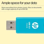 HP 712w 256GB USB 3.2 Flash Drive (Blue) - Image 2
