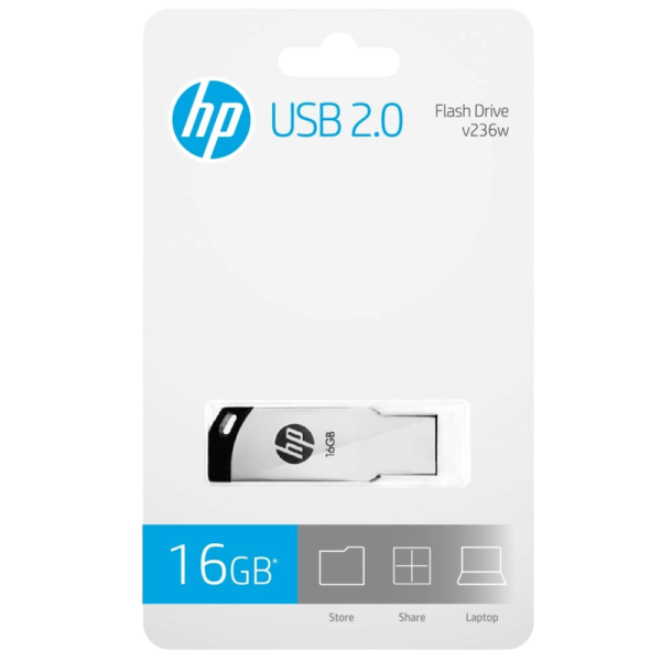 HP v236w 16GB USB 2.0 Flash Drive (Metal)