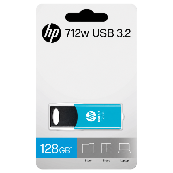 HP 712w 128GB USB 3.2 Flash Drive (Blue)