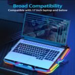 Cosmic Byte Cyclone RGB Laptop/Notebook Cooling Pad (Black/Blue) - Image 3