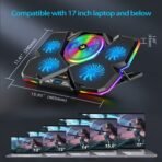 Cosmic Byte Cyclone RGB Laptop/Notebook Cooling Pad (Black/Blue) - Image 6