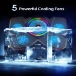 Cosmic Byte Cyclone RGB Laptop/Notebook Cooling Pad (Black/Blue) - Image 7