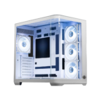 Circle Gaming Lucid Curve AX BTF Mid-Tower Gaming Cabinet (White)