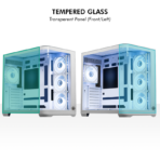 Circle Gaming Lucid Curve AX BTF Mid-Tower Gaming Cabinet (White) - Image 5