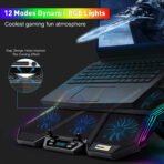 Cosmic Byte Meteoroid RGB Laptop/Notebook Cooling Pad (Black/Blue) - Image 5
