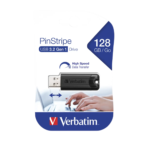 Verbatim PinStripe 128GB USB 3.2 Gen 1 Flash Drive (Black)
