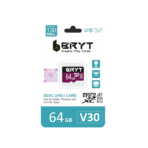BRYT A2 V30 64 GB Micro SD SDXC UHS-1 Memory Card