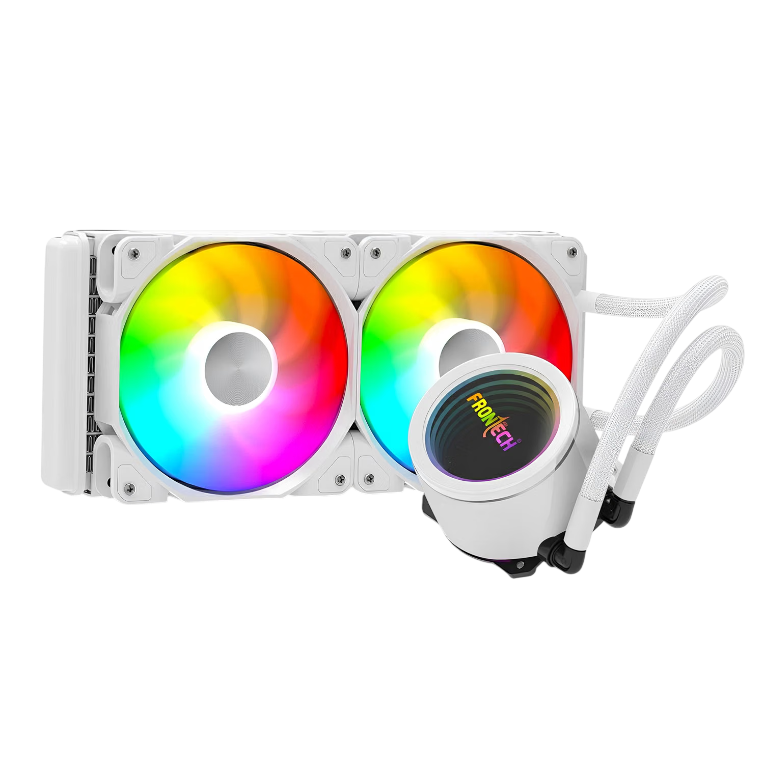 71Yvt+05ISL._SL1500_-Photoroom Frontech CPF-0009 240mm AIO Liquid Cooler (White) - Image 1