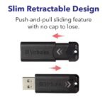Verbatim PinStripe 128GB USB 3.2 Gen 1 Flash Drive (Black) - Image 5
