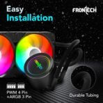 Frontech CPF-0008 240mm AIO Liquid Cooler (Black) - Image 2
