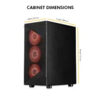 Circle Gaming Gladius M4 with Type C 2.0 Mid-Tower Gaming Cabinet (Black) - Image 7