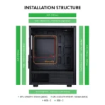 Circle Gaming Gladius M4 with Type C 2.0 Mid-Tower Gaming Cabinet (Black) - Image 2