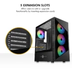 Circle Gaming Gladius M4 with Type C 2.0 Mid-Tower Gaming Cabinet (Black) - Image 3