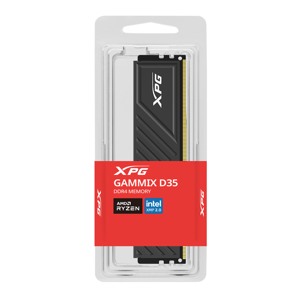d35_1000x1000_black Adata XPG Gammix D35 16GB 3200MHz CL16 DDR4 Desktop Gaming RAM (Black) - Image 1